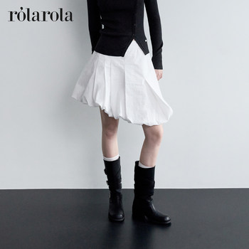 
[Same style as Zhang Yuanying] ROLAROLA 25 Autumn Bubble Skirt Asymmetric Hem Skirt Puff Skirt Short Skirt