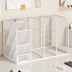 Book Stand, Desktop Book Storage Rack, Book Organizer, Book and Stationery Storage Rack, Pen Holder Storage Rack, Bookshelf