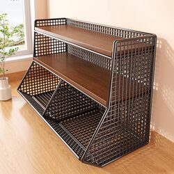 Desktop Storage Rack, Snack Organizer, Kitchen Table Countertop Multifunctional Organizer, Side Cabinet Cup Holder, Layered Box