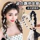 Polka dot streamer hairband for women 2025 new silk scarf tied hair integrated high-end temperament versatile hair braiding hair accessories