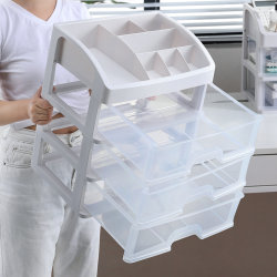 Desktop Storage Box Drawer-Type Cosmetic Storage Box Large Organizer for Skincare Desktop Storage and Organization Rack