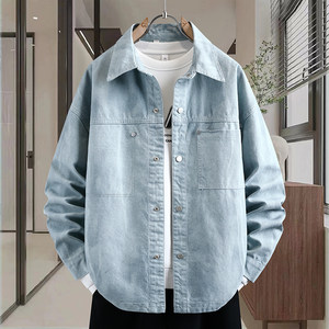 
Men's Denim Jacket Youth Men's Spring Clothing 2026 Super Hot New Style High-end Handsome Long-Sleeved Shirt Jacket
