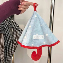 Cute Hanging Hand Towel, Absorbent, Thickened, Household Kitchen Cloth, Bathroom Children's Towel, Handkerchief Lx