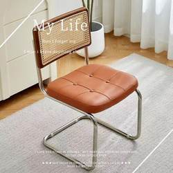Rattan chair Nordic solid wood home rattan chair dining chair balcony chair outdoor cafe hotel leisure ins chair