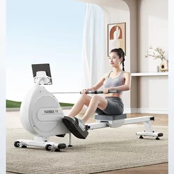Foldable Ultra-Fat-Burning Smart Rowing Machine for Home Training, Magnetic Control, Silent Rowing Machine, Sports Aerobic Fitness Bed Sheet