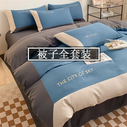 Double bedding quilt full set quilt six or seventy four-piece set with quilt core pillow core bed sheet pillow set