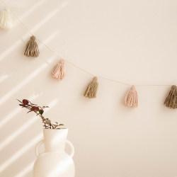 Tassel simple Korean cotton thread handmade jewelry children's room tent decorations birthday arrangement latte art wall hangings