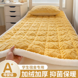 Winter Milk Velvet Mattress Pad for Dormitory Students' Single Bed, Thickened Coral Fleece Blanket Pad