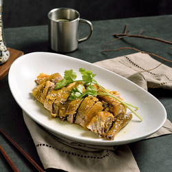 Simple White Ceramic Plate, Fish Plate, Meat Plate, Vegetable Plate, Rice Roll Plate, Household High-Temperature Resistant Large Western-Style Plate, Food Preparation Plate