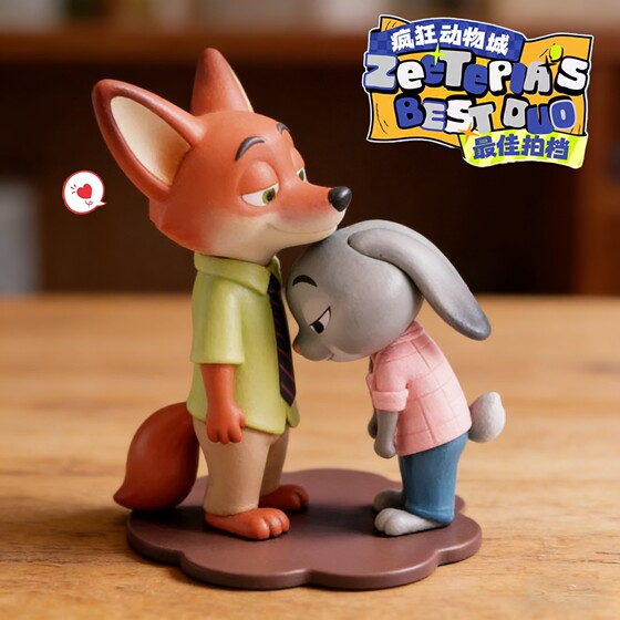 
Zootopia peripheral Nick Fox Judy Comes to Hug Dolls Hand Model Ornaments Best Partner Gifts