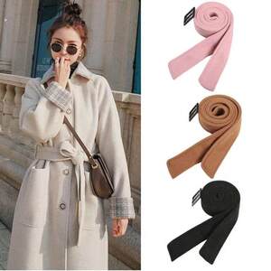 
Handmade double-sided wool cashmere coat belt accessories tie bow windbreaker waist strap tie belt men and women