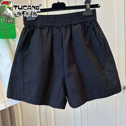 Woodpecker Pure Cotton Summer New 2026 Korean Style Slimming Shorts for Women, Thin Versatile Elastic Waistband Outerwear Hot Pants