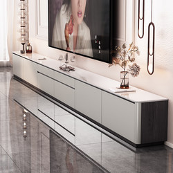 Slate Tv Cabinet Modern Minimalist Storage Cabinet Floor-Standing Living Room Home Use 2026 New Model Small Apartment Curved Edge Floor Cabinet