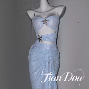 
TianDou swimsuit [Deep Sea Mermaid] Fantasy high-quality vacation long skirt swimsuit bikini swimsuit