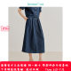 First pay Dingyinman pure cotton denim skirt women's niche retro washing water A-line skirt W18424569