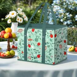 Non-Woven Picnic Bag, Shopping Bag, Dual-Purpose Foldable Tote Basket, Supermarket Convenience Store Storage Bag, Camping Bag