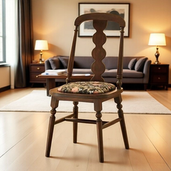 Diana Dining Chair Home Solid Wood French Retro Backrest Chair American Accessible Luxury Minimalist Restaurant Cafe Dining Chair