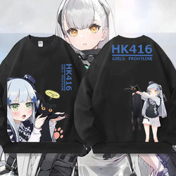 Girls' Frontline Hk416 Merchandise Sweatshirt for Men, Crew Neck, 2025 New Autumn and Winter Anime Merchandise Clothing Jacket