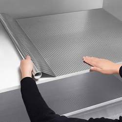 Takeaway Box Insulation Tin Foil Sticker Self-Adhesive Thickened High-Temperature Resistant Insulation Pad for Stall Foam Box Insulation Cotton Aluminum Foil Film