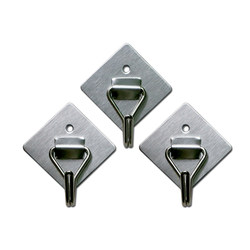 Manufacturer's screw-reinforced bathroom and kitchen sticky hooks stainless steel strong adhesive hooks metal coat hooks 12 pieces