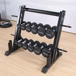 Multifunctional Three-Layer Dumbbell Rack, Kettlebell Rack, Home Storage Rack, Commercial Barbell Bar Storage Rack, Storage Rack