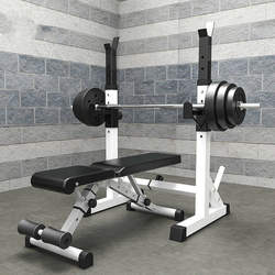 German Bench Press Rack, Home Squat Rack, Barbell Integrated Rack, Home Dumbbell Weight Bench, Fitness Bench Equipment for Men