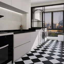 Nordic Retro Black and White Checkerboard Bathroom Tiles 200X200 Bathroom Toilet Floor Tiles Kitchen Wall Tiles Ceramic Tiles
