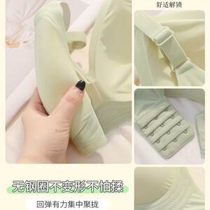 
Trace bra for women, skin-friendly, ring-less, comfortable, small breasts, soft support, TPZ steel-free secondary breast retracting girl's bra, comfortable and tight