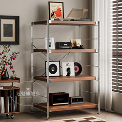 Japanese-Style Wooden Storage Rack for Home Use, Floor-Standing Organizer, Book and Product Display Rack, Kitchen Storage Shelf