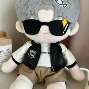 
Spot 40cm cotton doll clothes, glasses, sitting plush doll dress up school uniform jersey gift