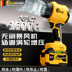 High-Power Violent Fan Industrial-Grade High-Power Handheld Car Wash Dust Removal Water Blowing Tool Lithium Battery Rechargeable Brushless Blower