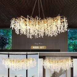 French light luxury lamp crystal chandelier living room dining room bedroom branch villa duplex building money tree snowflake lamp