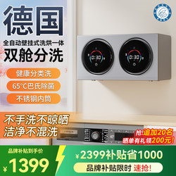 Wall-Mounted Mini Double-Tub Washing Machine, Fully Automatic, Dedicated for Underwear, Small Washing and Drying Machine with Two Tubs for Cleaning Underwear