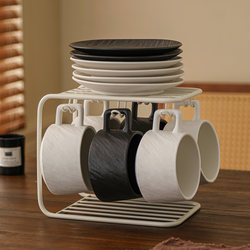 Retro Black and White Rock Pattern Ceramic Coffee Cup, Latte Art Cup, High-End and Exquisite Afternoon Tea Cup and Saucer Set, Mug