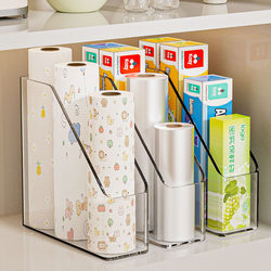 Plastic Wrap Storage Box, Transparent Kitchen Organizer Box, Storage Rack, Disposable Cloth Sealing Bag Storage Organizer