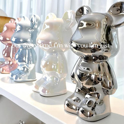 Violent Bear Figurine for Living Room, Entryway, Tabletop, Light Luxury, High-End Home Decor, Tv Cabinet, Wine Cabinet Decoration, Sophisticated and Unique