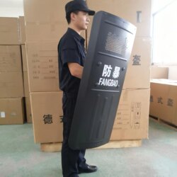 Metal Explosion-Proof Shield Security Company Riot Control Equipment Security Transparent Window Handheld Folding Alloy Shield