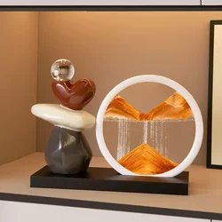 Fortune-Turning Quicksand Painting Ornament for Living Room, Tv Cabinet, Wine Cabinet, Entryway, Light Luxury High-End Decoration for Office