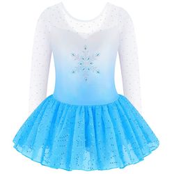 High-Elasticity Children's Gymnastics Outfit, Long-Sleeve Girls' Ballet Dancewear, Gymnastics Practice Wear, Dance Costume, Performance Outfit
