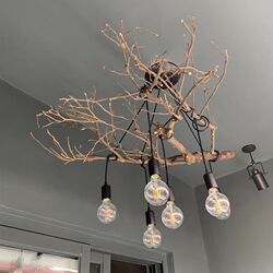Internet celebrity LED tree branch chandelier living room restaurant tea room bed and breakfast clothing store goddess scattered flowers multi-head DIY wood art chandelier