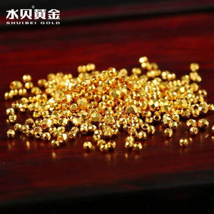 
Shuibei Gold official flagship store 999 pure gold laser beads sell small gold beads diy beads small gram heavy gold