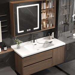New Chinese-Style Bathroom Cabinet Set, Modern Minimalist Sanitary Ware, Integrated Ceramic Washbasin and Cabinet Set Manufacturer