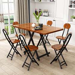 Folding Table Dining Table for Home Use, Simple Small Apartment Rectangular Dining Table, Portable Outdoor Stall Long Table