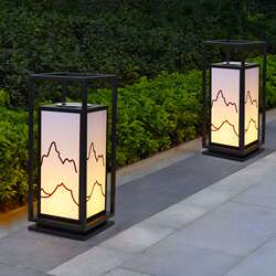Outdoor solar lawn lights simple modern courtyard lights home villa street lights waterproof grass garden landscape lights
