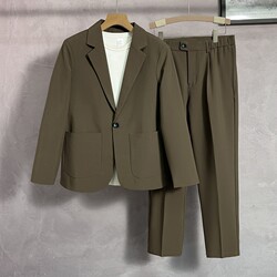 Suit Versatile Jacket for Men Spring & Fall Korean Style Trendyy Business Versatile Hong Kong Style Summer Thin Casual Suit Suit for Men