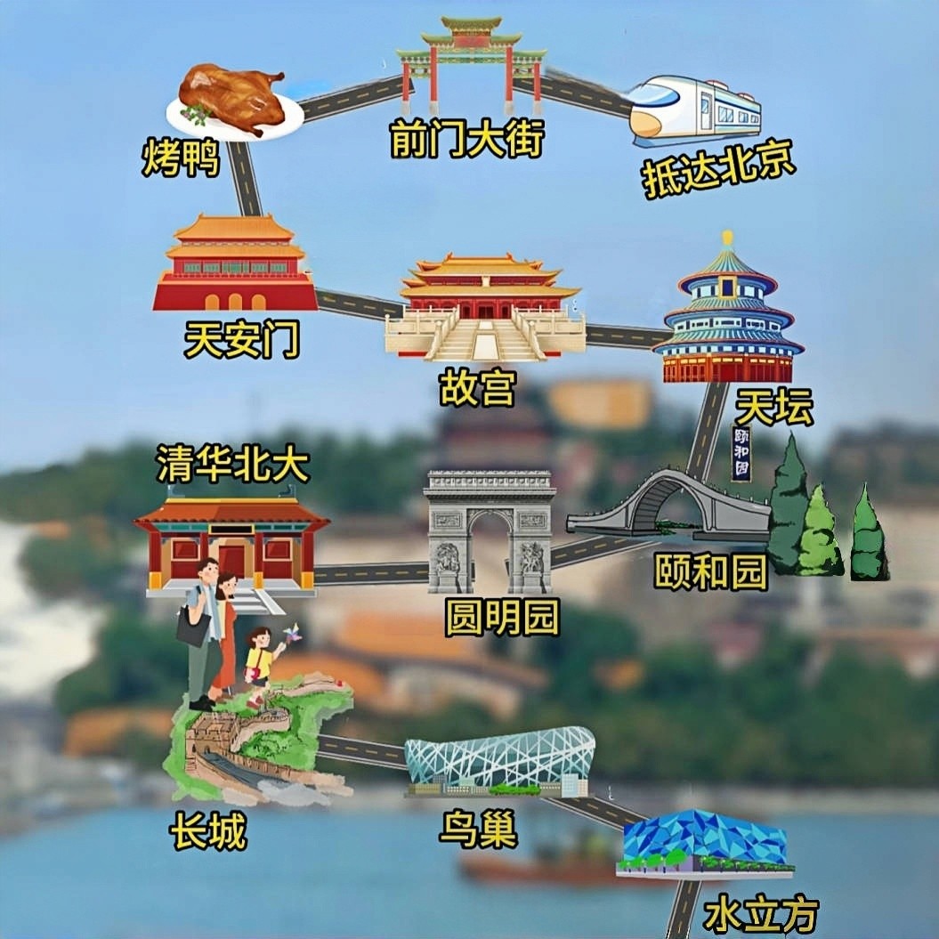 旅游北京跟团游4天精品游长城故宫天安门深度游清华北大圆明园