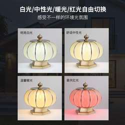 All copper solar column headlights simple modern villa column lamp outdoor waterproof courtyard lamp fence door post lamp
