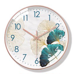 Nordic Silent Wall Clock, Elegant and Simple Modern Wall Clock, Living Room Clock, Wall-Mounted Home Light Luxury Quartz Clock