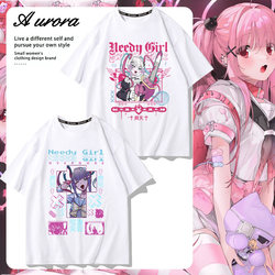 Streamer Girl Heavily Relies on Short-Sleeved Men's T-Shirts, Tang Tang Chaotianjiang, Two-Dimensional Anime Merchandise, Trendy Brand Clothing, Summer