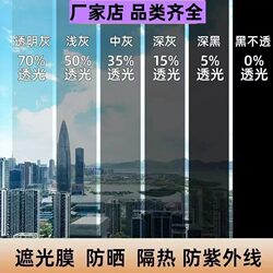 Insulating Sunscreen Film, Glass Film, Anti-Uv, Gray Translucent Balcony Window Shading Film, Black Sticker